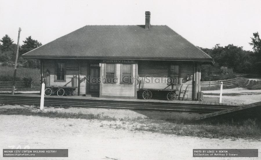 Postcard: Railroad Station, Pondville, Massachusetts